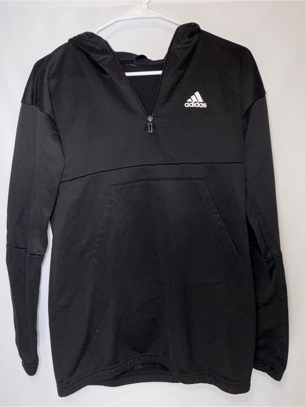 adidas Black Half-Zip Pullover Hoodie
